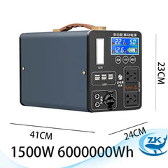 ZKon Power Station Portable 1000W 2000W 3000W 220V Solar Generator Electric Power Plant UPS Lifepo4 220V Solar For Home Camping