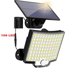 106LED Solar Light Motion Intelligent Sensor IP65 Waterproof for Summer Nights Solar Power Outdoor Lighting No Electricity Bill