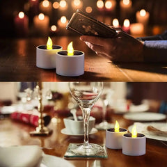 Solar Lamps Tea Lights LED Candle Light Outdoor Waterproof Energy Electronic Flickering Lighting Garden Wedding Party Decoration